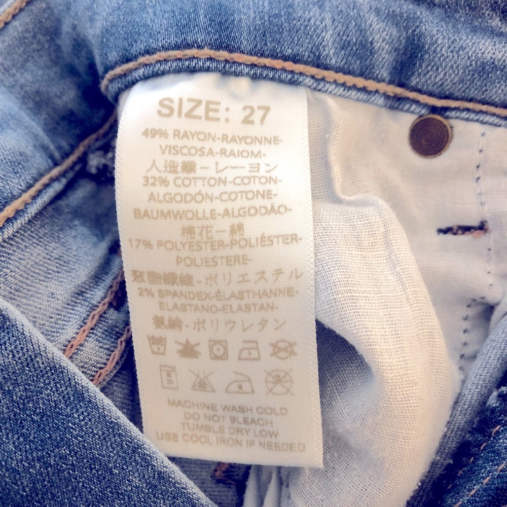 Free People Hi-Rise Light Wash Skinny Jean Jegging - Picture 8 of 9